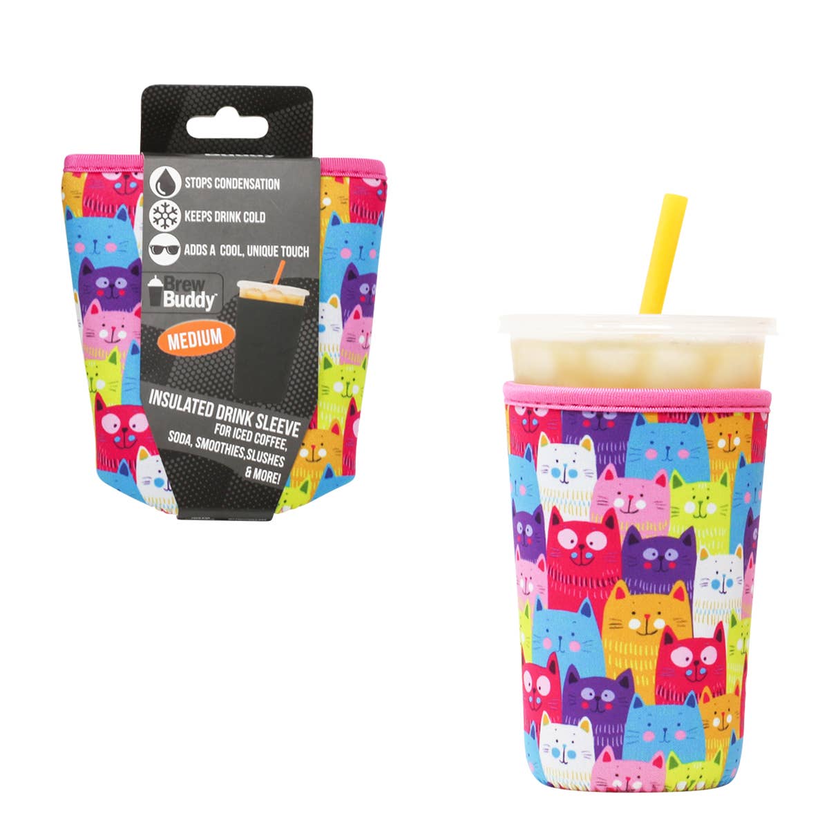 Brew Buddy Insulated Iced Coffee Sleeve - Cat Lover