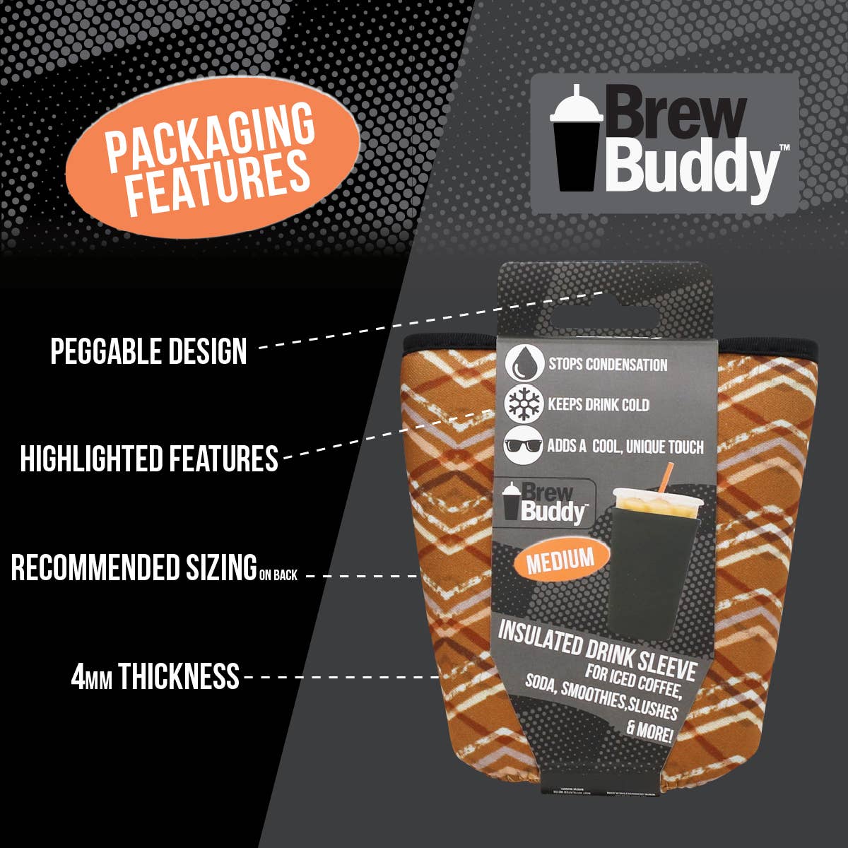 Brew Buddy Insulated Iced Coffee Sleeve - Cat Lover